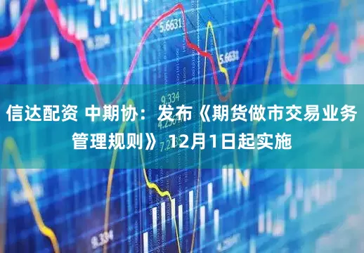 信达配资 中期协：发布《期货做市交易业务管理规则》 12月1日起实施