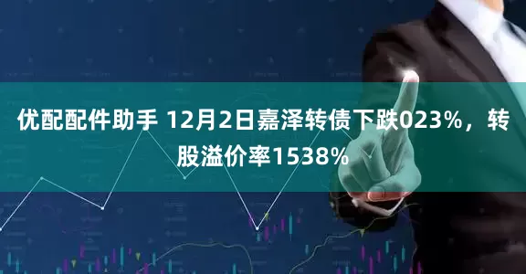 优配配件助手 12月2日嘉泽转债下跌023%，转股溢价率1538%
